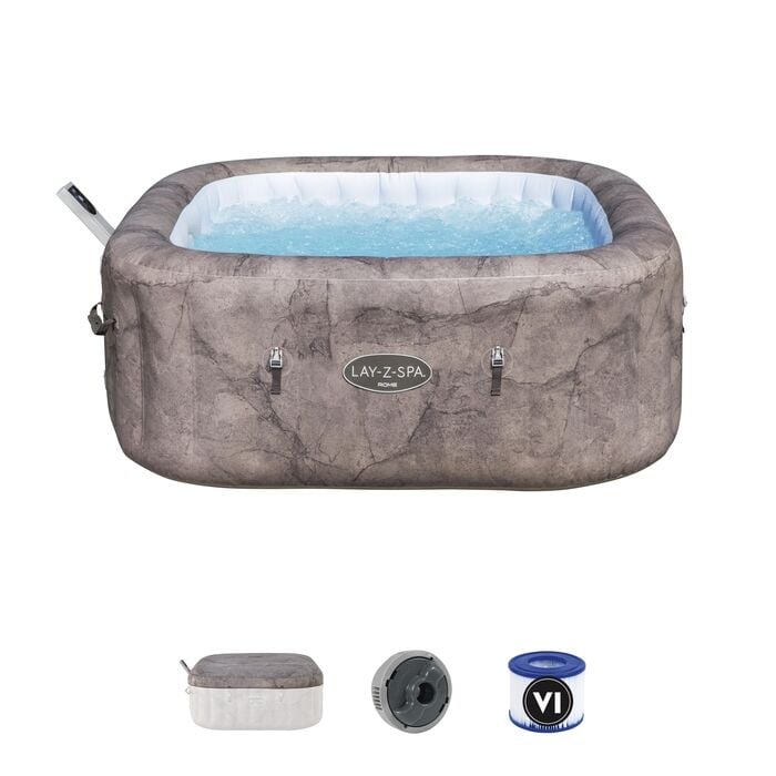 Lay-Z-Spa® 6001K Rome Smart AirJet™ Enerji Tasarruflu Şişme Spa Havuzu, Mobil Uygulama Kontrollü, 4-6 kişilik 180 X 180 X 71 cm