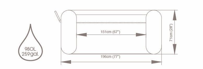 Lay-Z-Spa® 6001G  Hawaii Smart AirJet™ Enerji Tasarruflu Şişme Spa Havuzu, Mobil Uygulama Kontrollü, 4-6 kişilik 196 X 71 cm