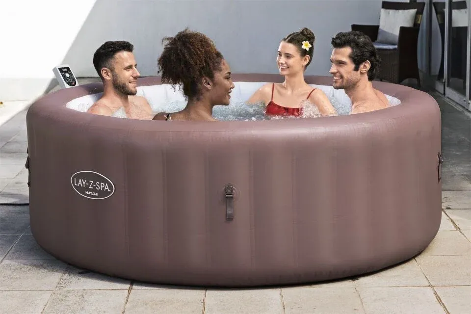 Lay-Z-Spa® 6001G  Hawaii Smart AirJet™ Enerji Tasarruflu Şişme Spa Havuzu, Mobil Uygulama Kontrollü, 4-6 kişilik 196 X 71 cm