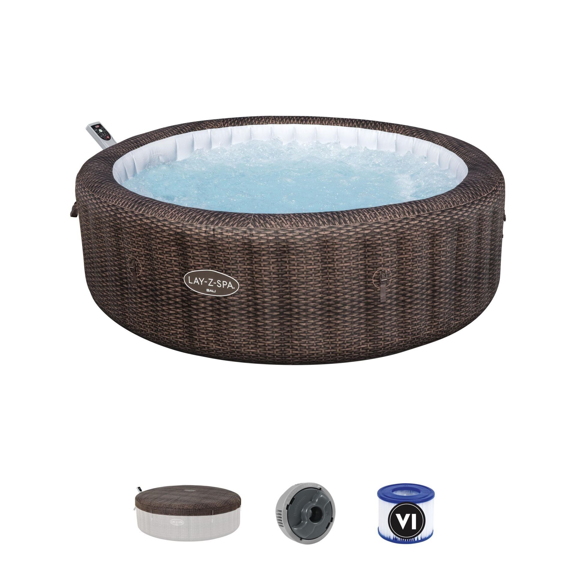 Lay-Z-Spa® Bali Smart AirJet™ 6001P Enerji Tasarruflu Şişme Spa Havuzu, Mobil Uygulama Kontrollü, 5-7 kişilik