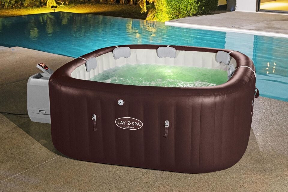 Lay-Z-Spa® Maldives Smart HydroJet Pro™ 6001U Enerji Tasarruflu Şişme Spa Havuzu, Mobil Uygulama Kontrollü, 5-7 kişilik 201 X 201 X 80 cm
