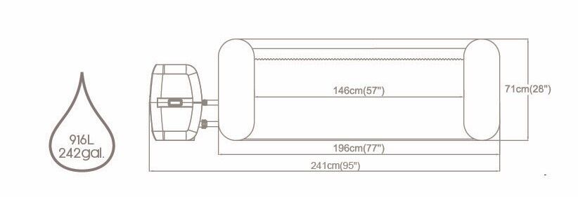 Lay-Z-Spa® Dominica Smart HydroJet™ 6001S Enerji Tasarruflu Şişme Spa Havuzu, Mobil Uygulama Kontrollü, 4-6 kişilik 196 X 71 cm
