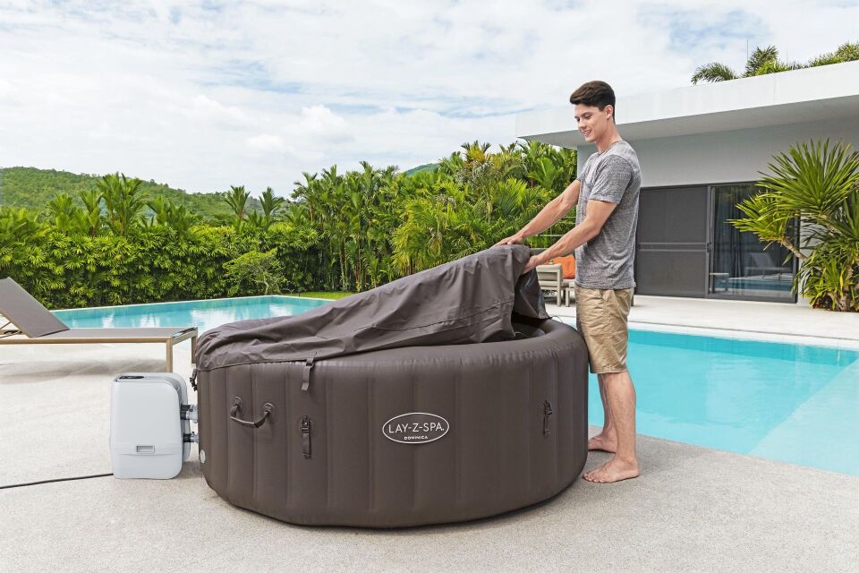 Lay-Z-Spa® Dominica Smart HydroJet™ 6001S Enerji Tasarruflu Şişme Spa Havuzu, Mobil Uygulama Kontrollü, 4-6 kişilik