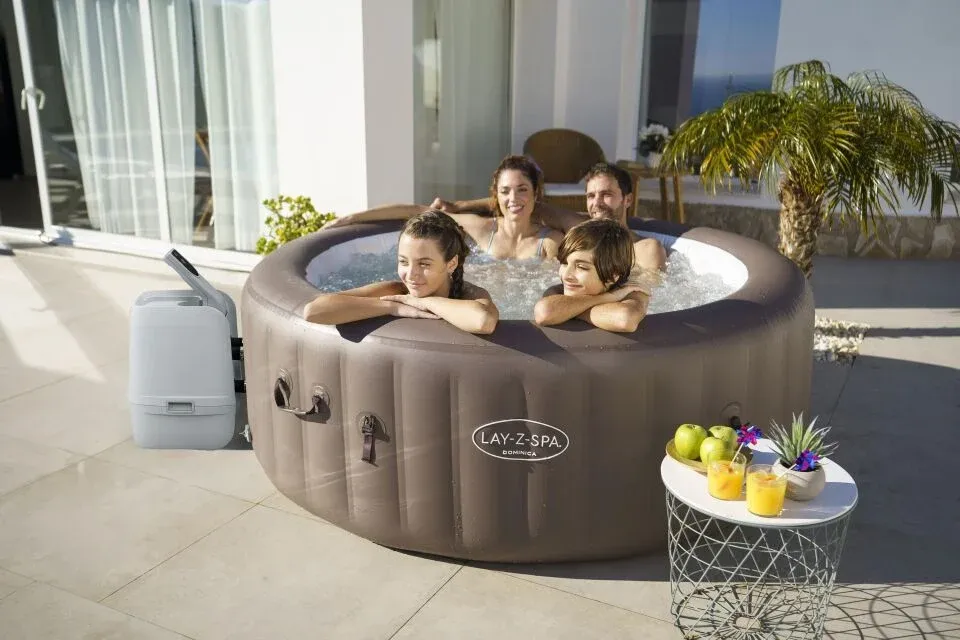 Lay-Z-Spa® Dominica Smart HydroJet™ 6001S Enerji Tasarruflu Şişme Spa Havuzu, Mobil Uygulama Kontrollü, 4-6 kişilik 196 X 71 cm