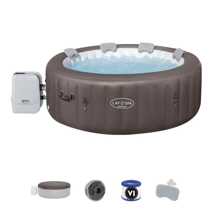 Lay-Z-Spa® Dominica Smart HydroJet™ 6001S Enerji Tasarruflu Şişme Spa Havuzu, Mobil Uygulama Kontrollü, 4-6 kişilik 196 X 71 cm