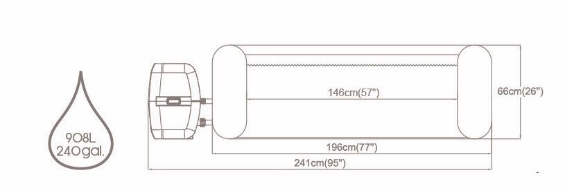 Lay-Z-Spa® Miami AirJet™ 6001D Enerji Tasarruflu Şişme Spa Havuzu,4-6 kişilik 196 X 66 cm