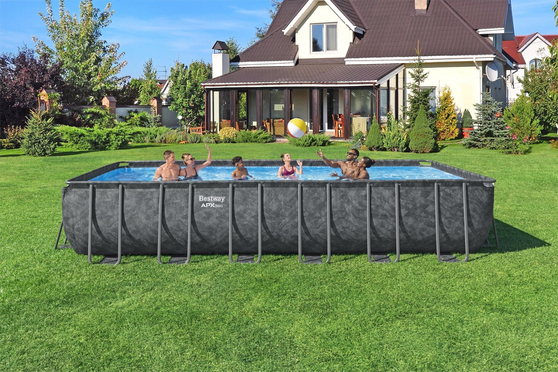 Bestway® APX 365™ 561KG  Dikdörtgen Prefabrik Havuz Seti 7,32 m x 3,66 m x 1,32 m