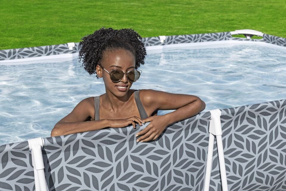 Bestway® 561FV Steel Pro® Dikdörtgen Prefabrik Yer Üstü Havuz Seti 3,66 m x 2,01 m x 66 cm