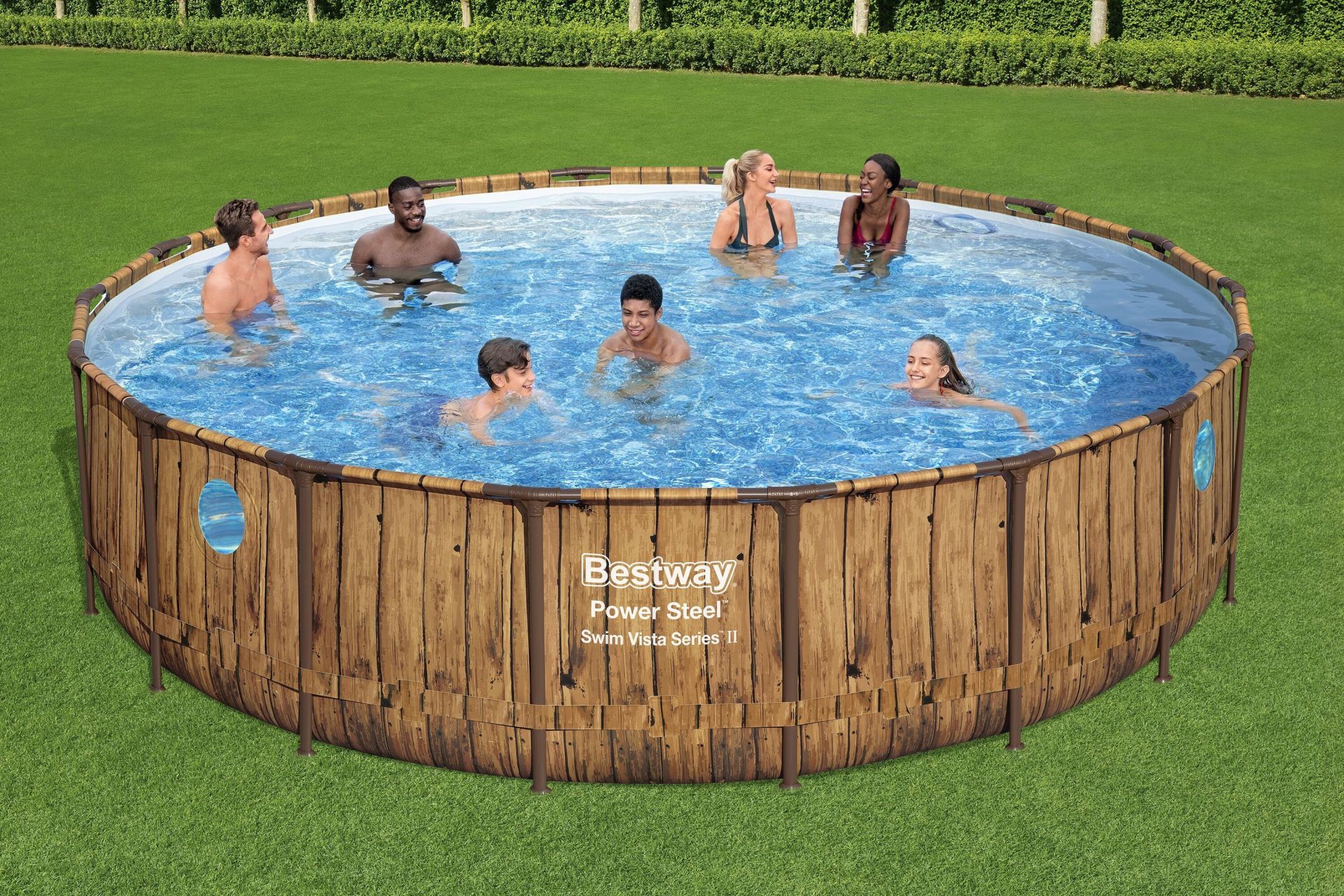 Bestway® 56977 Power Steel™ Vista Serisi 2- Prefabrik Yer Üstü Havuz Seti 5,49 m x 1,22 m