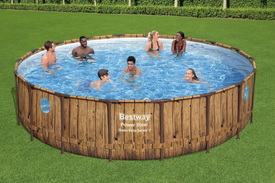 Bestway® 56977 Power Steel™ Vista Serisi 2- Prefabrik Yer Üstü Havuz Seti 5,49 m x 1,22 m