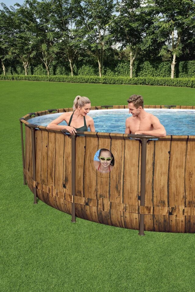 Bestway® 56977 Power Steel™ Vista Serisi 2- Prefabrik Yer Üstü Havuz Seti 5,49 m x 1,22 m