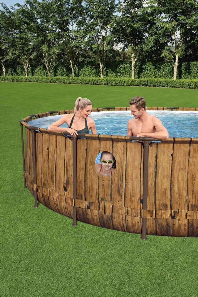 Bestway® 56977 Power Steel™ Vista Serisi 2- Prefabrik Yer Üstü Havuz Seti 5,49 m x 1,22 m