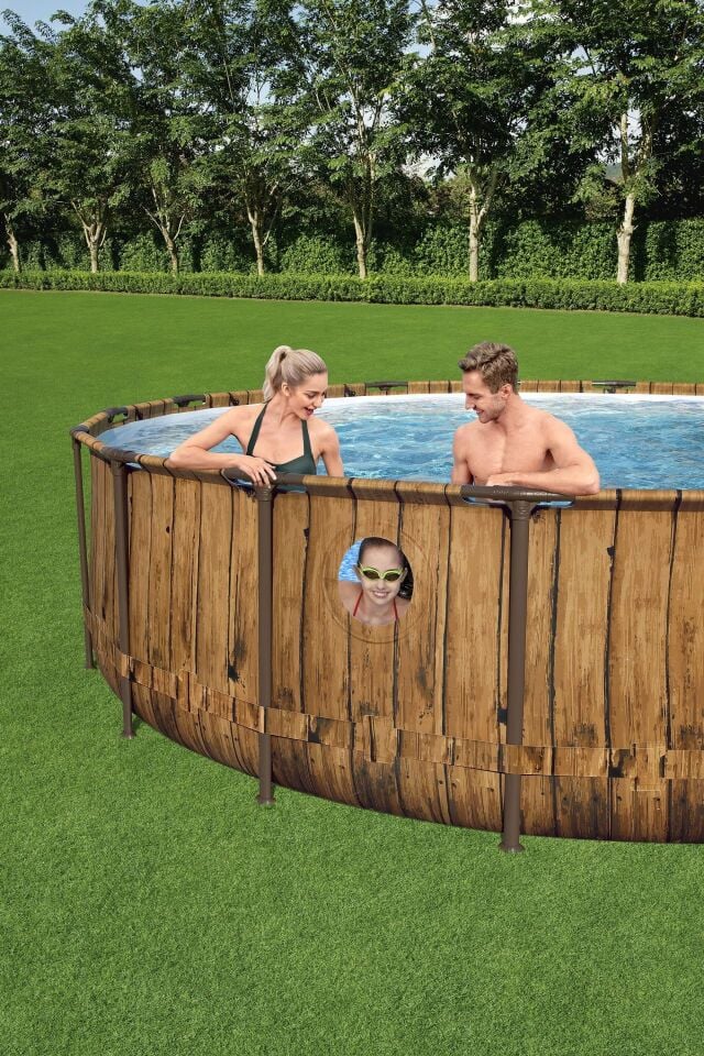 Bestway® 56725 Power Steel™ Vista Serisi 2- Prefabrik Yer Üstü Havuz Seti 4,88 m x 1,22 m