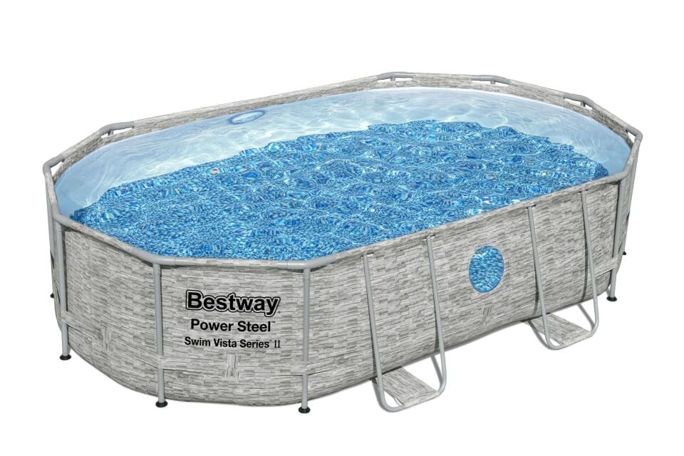 Bestway® 56946 Power Steel™ Vista Serisi 2- Prefabrik Yer Üstü Havuz Seti 4,88 m x 3,05 m x 1,07 m
