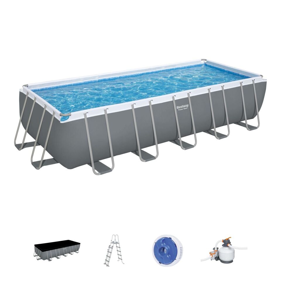 Bestway® 5612B Power Steel™ Prefabrik Yer Üstü Havuz Seti 6,40 m x 2,74 m x 1,32 m