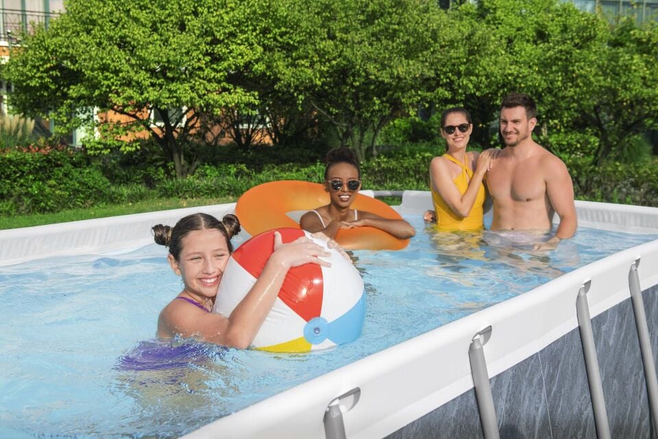 Bestway® 56722 Power Steel™ Prefabrik Yerüstü Havuz 4,12 m x 2,01 m x 1,22 m