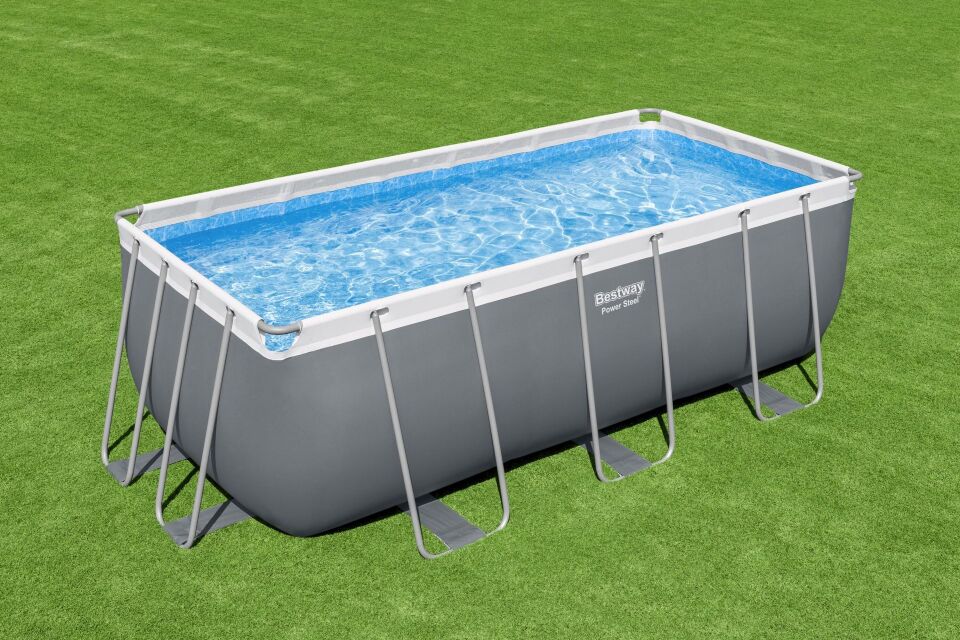 Bestway® 56457 Power Steel™ Prefabrik Yer Üstü Havuz Seti 4,12 m x 2,01 m x 1,22 m
