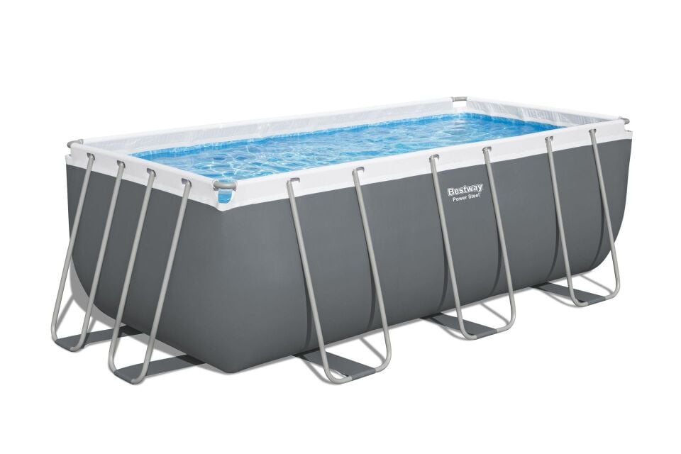 Bestway® 56457 Power Steel™ Prefabrik Yer Üstü Havuz Seti 4,12 m x 2,01 m x 1,22 m