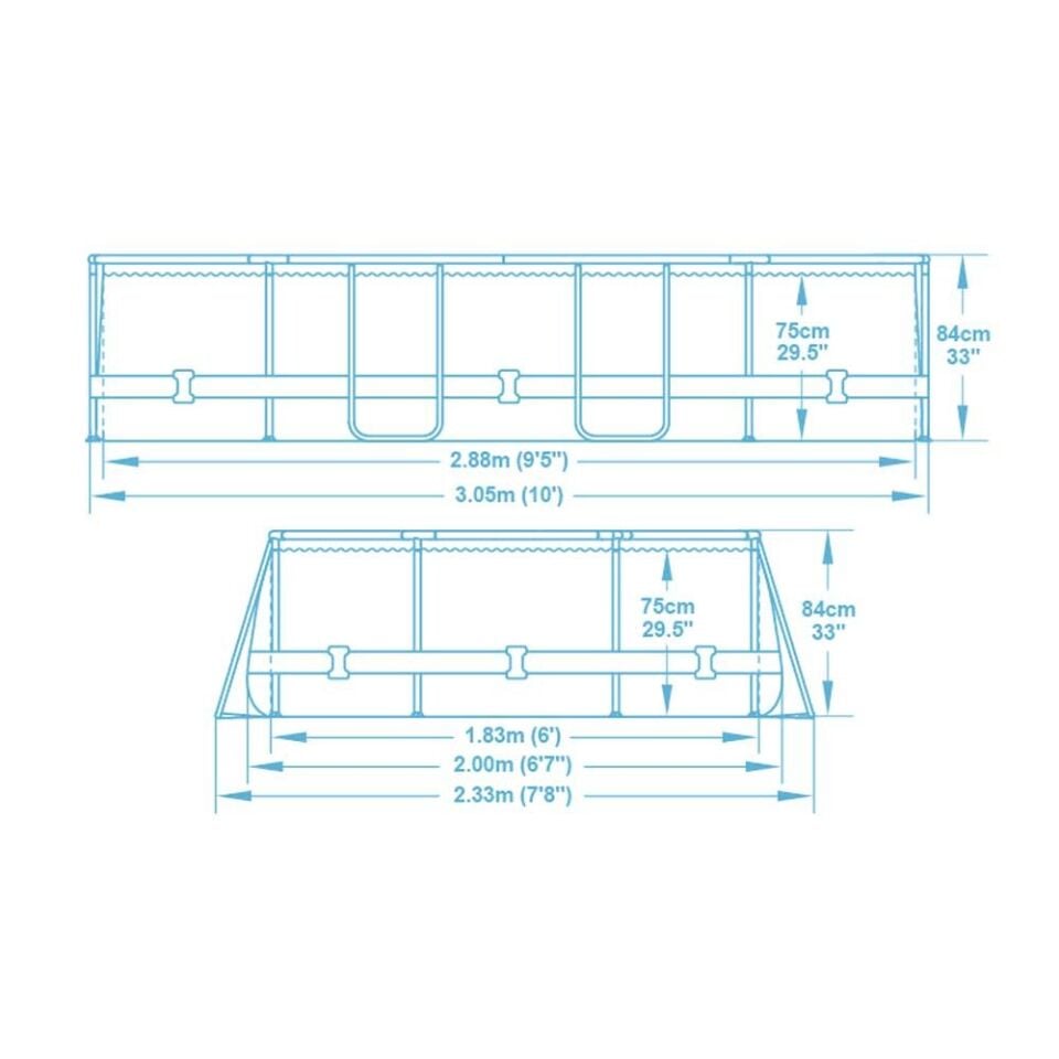 Bestway® 5614A Power Steel™ Prefabrik Yer Üstü Havuz Seti 3,05 m x 2,00 m x 84 cm
