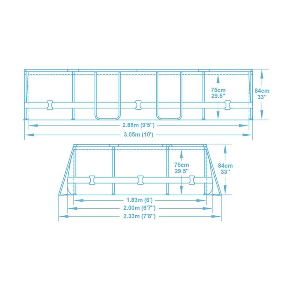 Bestway® 5614A Power Steel™ Prefabrik Yer Üstü Havuz Seti 3,05 m x 2,00 m x 84 cm