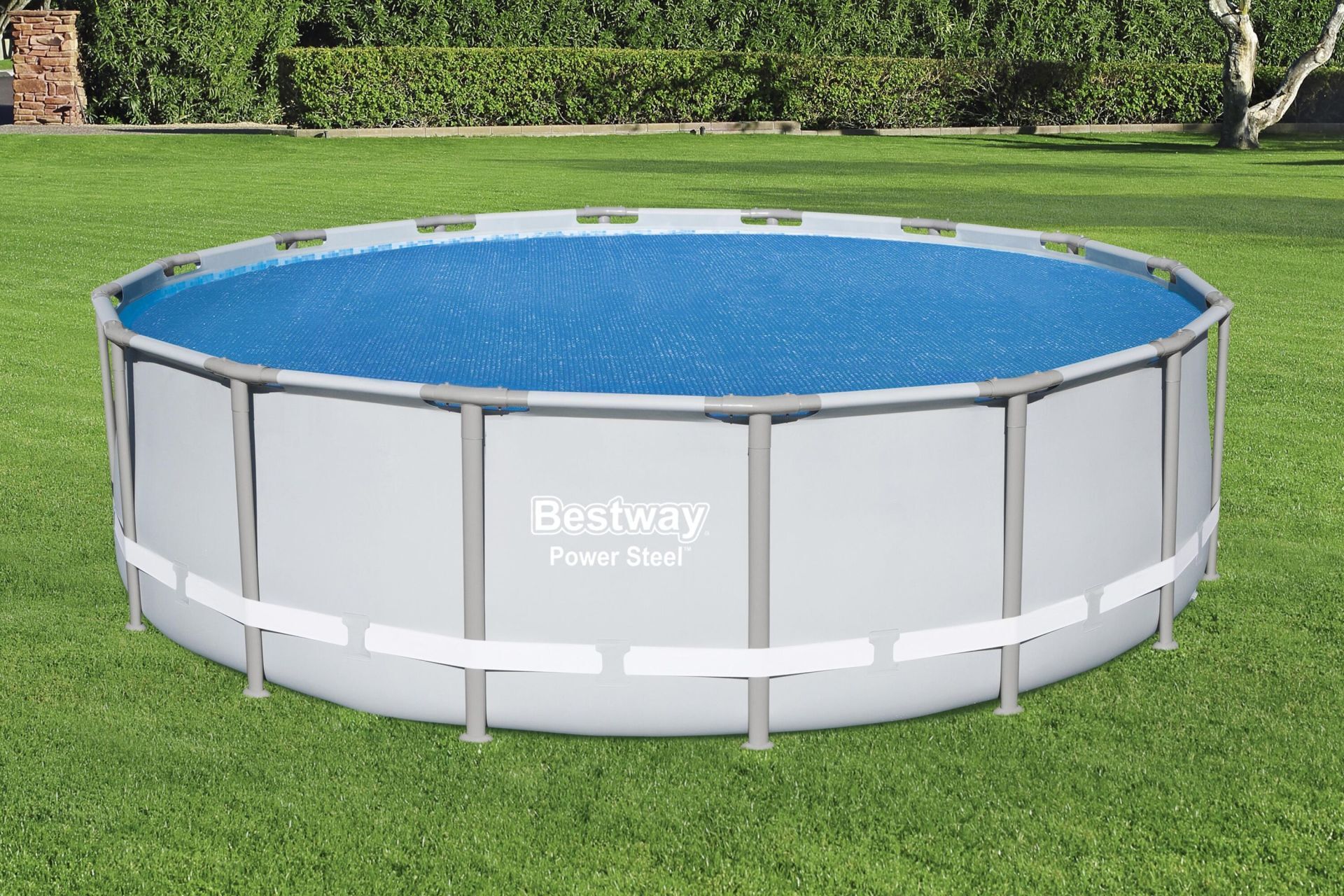 Bestway® 58253 Sera Etkili Solar Havuz Örtüsü - Yuvarlak 4.57 m and 4.88 m Yer Üstü Havuz İçin