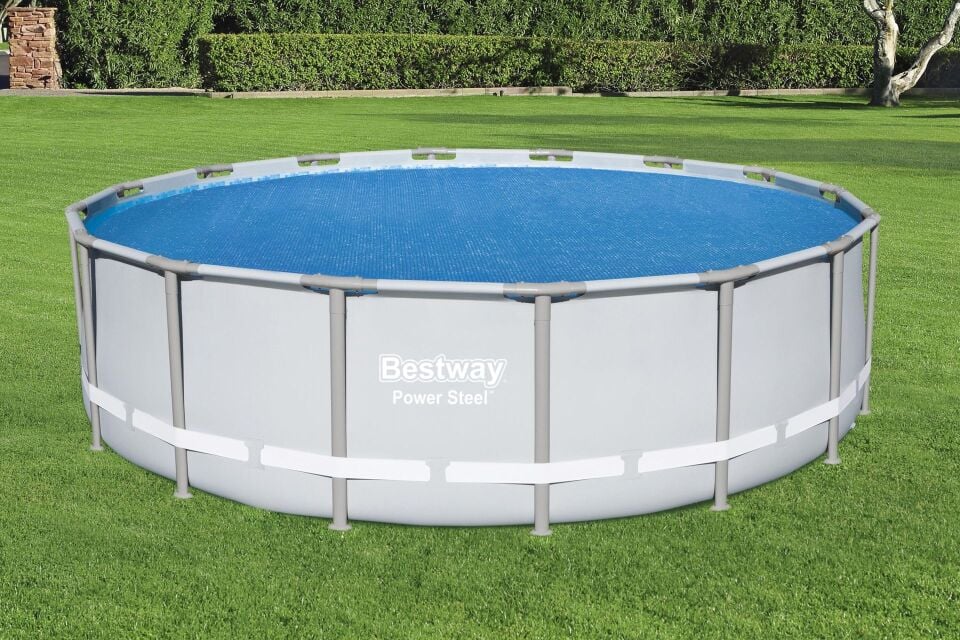 Bestway® 58253 Sera Etkili Solar Havuz Örtüsü - Yuvarlak 4.57 m and 4.88 m Yer Üstü Havuz İçin