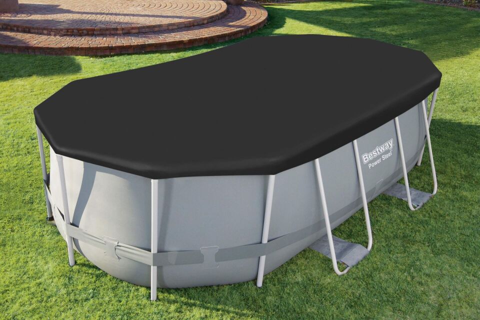 Bestway® 58425 Oval Havuz Örtüsü - 4,27 m x 2,50 m Yerüstü Havuzlar için