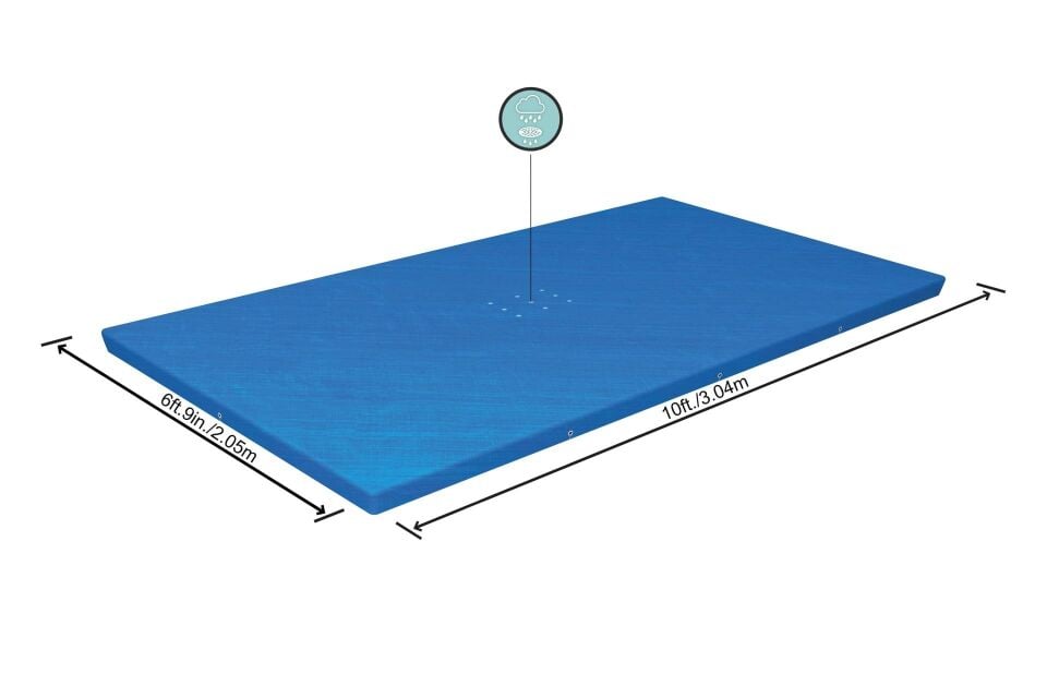 Bestway® 58106 Dikdörtgen Havuz Örtüsü - 3,00m x 2,01m Yerüstü Havuzlar için