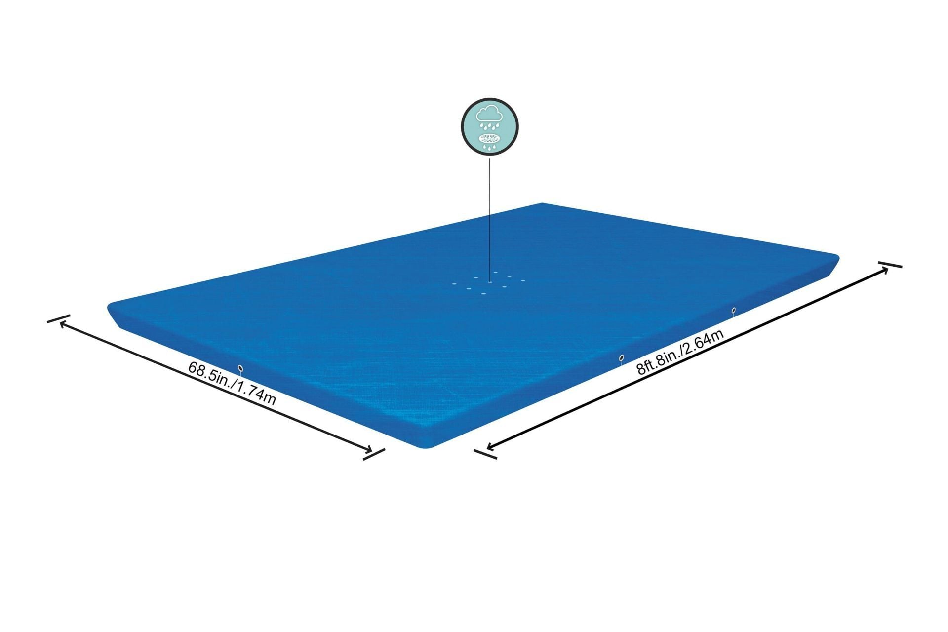 Bestway® 58105 Dikdörtgen Havuz Örtüsü - 2,59 m x 1,70 m Yerüstü Havuzlar için