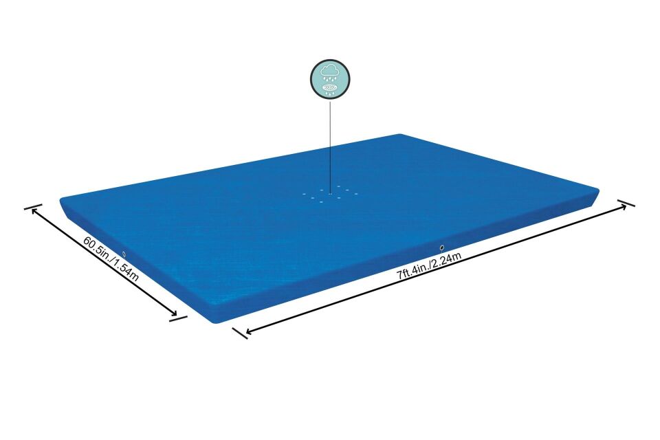 Bestway® 58103 Dikdörtgen Havuz Örtüsü - 2,24 m x 1,54 m Yerüstü Havuzlar için