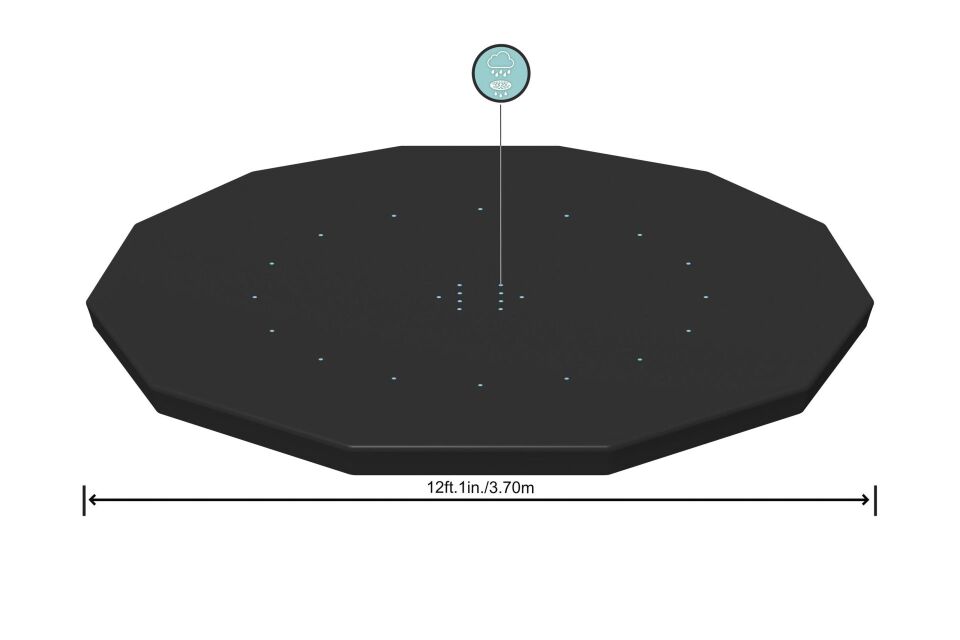 Bestway® 58037 Fast Set™ Havuz Örtüsü - 3,66 m çaplı yerüstü havuzlar için