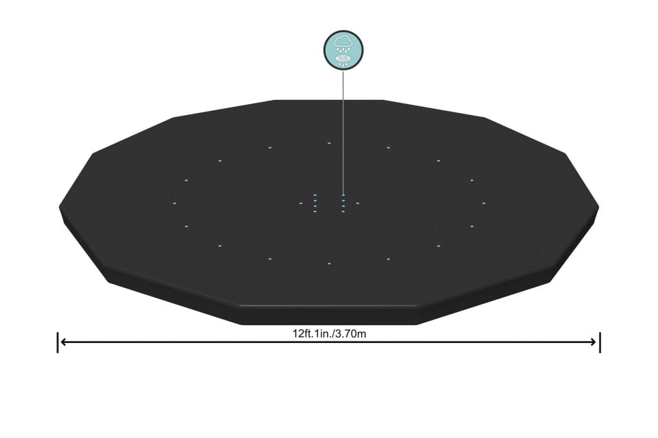 Bestway® 58037 Fast Set™ Havuz Örtüsü - 3,66 m çaplı yerüstü havuzlar için