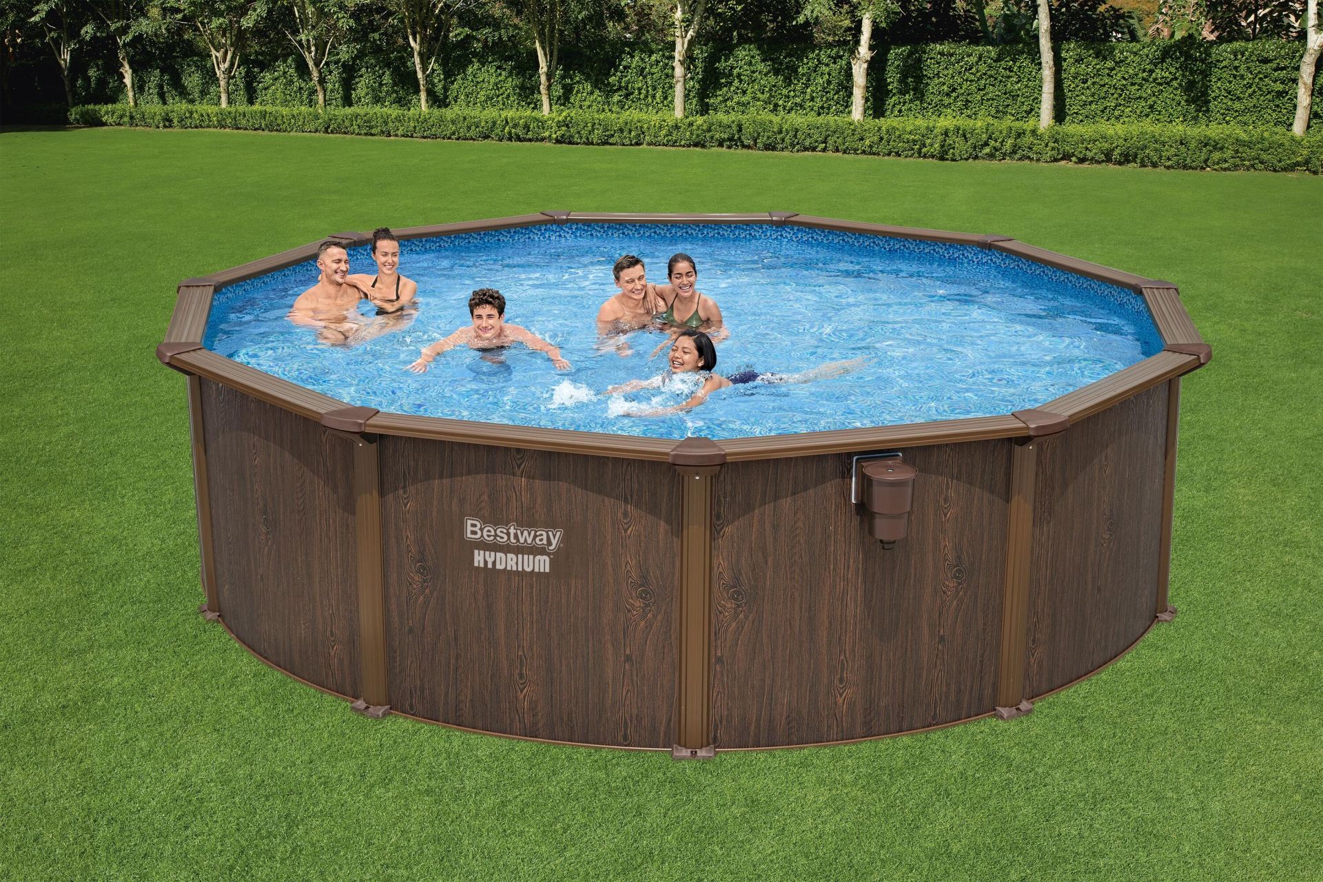 Bestway® 561CU Hydrium™ Çelik Duvarlı Prefabrik Yer Üstü Havuz Seti 4,88 m x 1,32 m