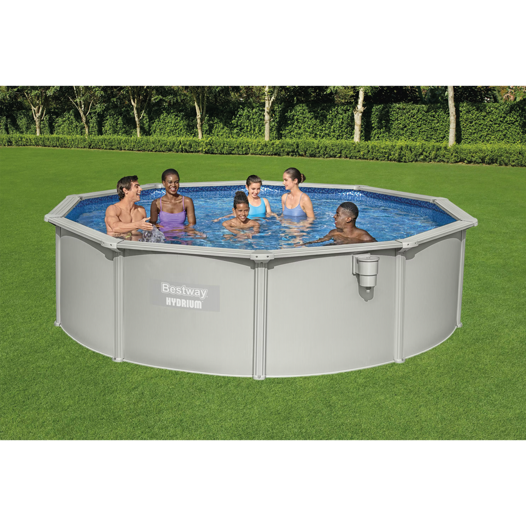 Bestway® 56384 Hydrium™ Çelik Duvarlı Prefabrik Yer Üstü Havuz Seti 4,57 m x 1,22 m