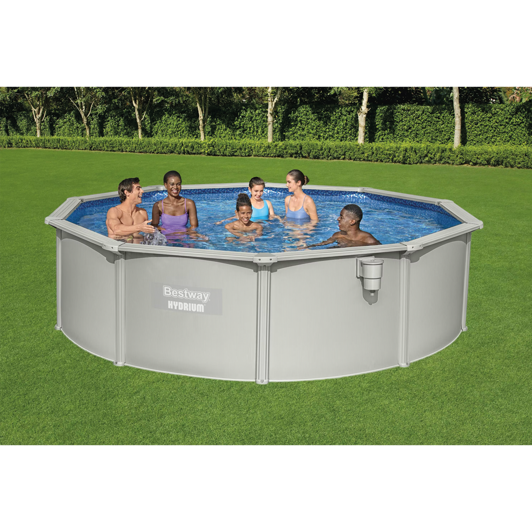 Bestway® 56384 Hydrium™ Çelik Duvarlı Prefabrik Yer Üstü Havuz Seti 4,57 m x 1,22 m