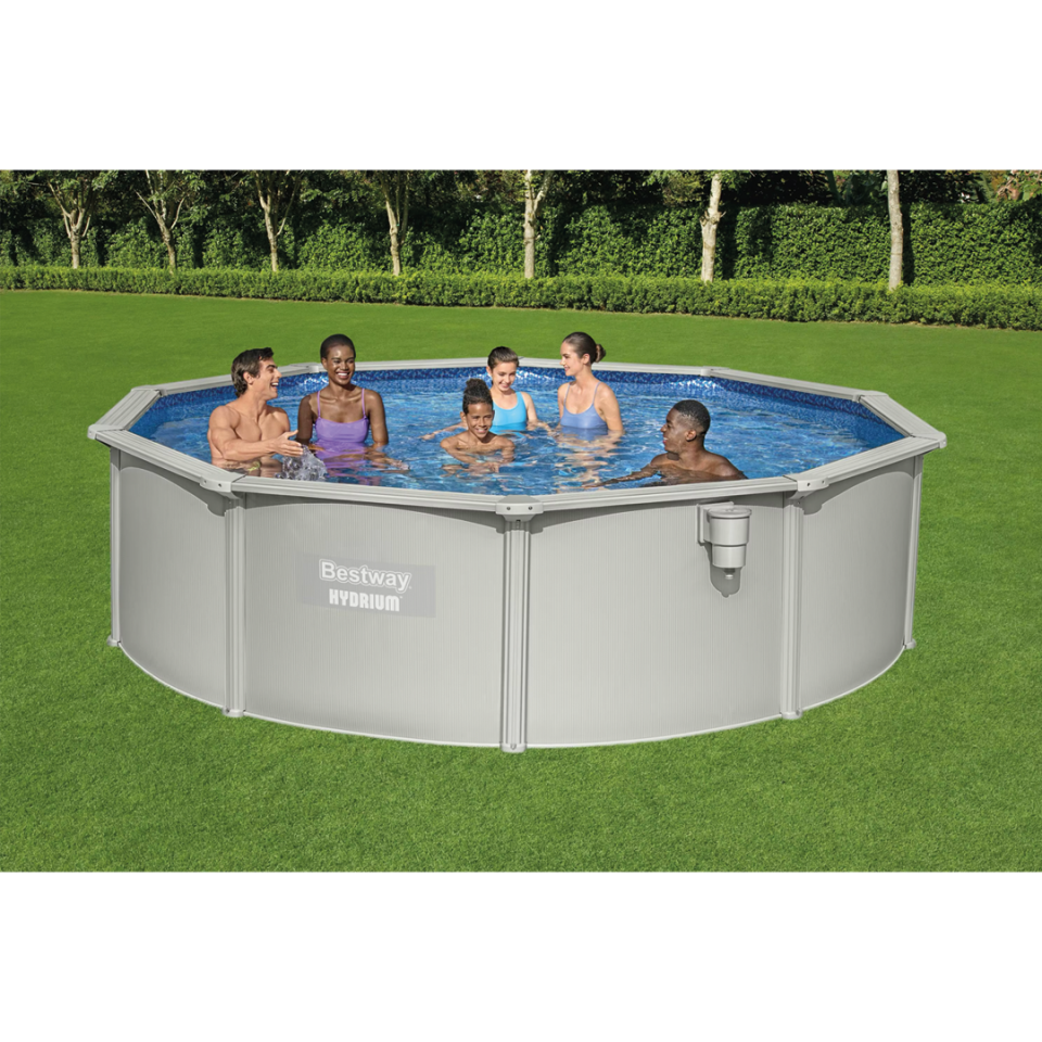Bestway® 56384 Hydrium™ Çelik Duvarlı Prefabrik Yer Üstü Havuz Seti 4,57 m x 1,22 m