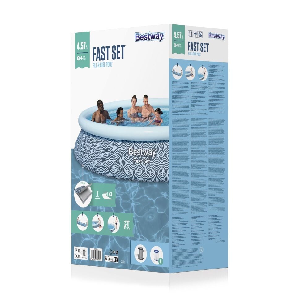 Bestway® 57313 Fast Set™ Çember Şişme Havuz Seti 4.57 m x 84 cm