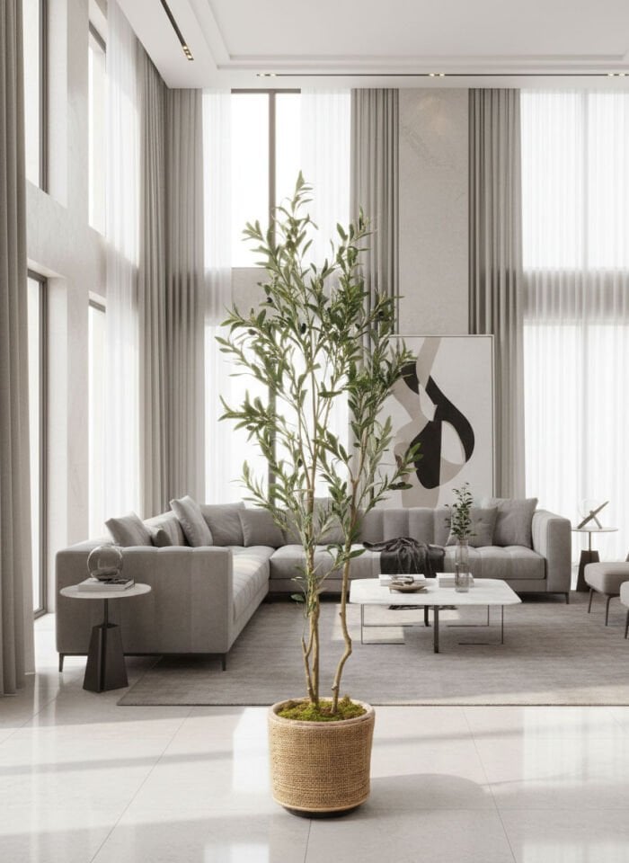 Hazır Gövde Yapay Zeytin Ağaç Saksılı 60 X 190 cm SZ2245-006