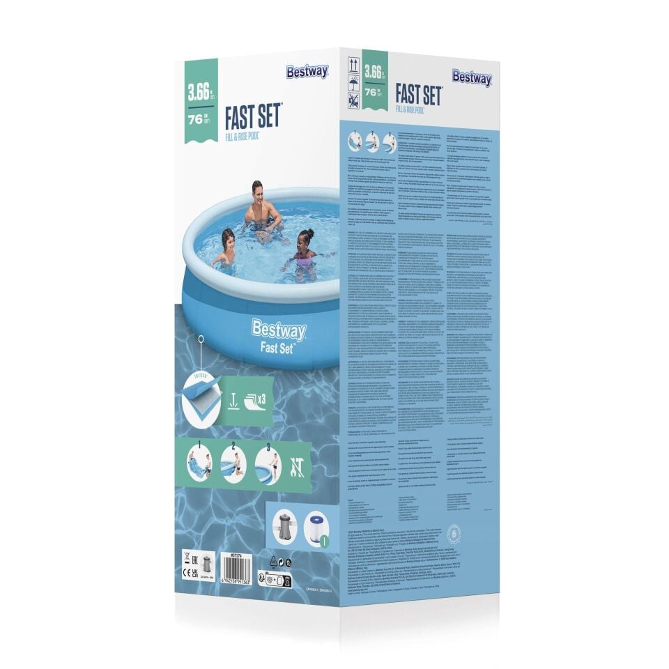 Bestway® 57274 Fast Set™ Çember Şişme Havuz Seti 3,66 m x 76 cm