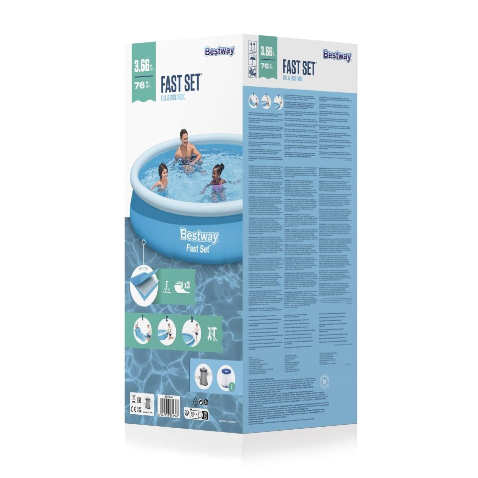 Bestway® 57274 Fast Set™ Çember Şişme Havuz Seti 3,66 m x 76 cm