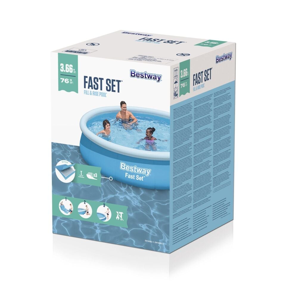 Bestway® 57273 Fast Set™ Çember Şişme Havuz, 3.66 m x 76 cm