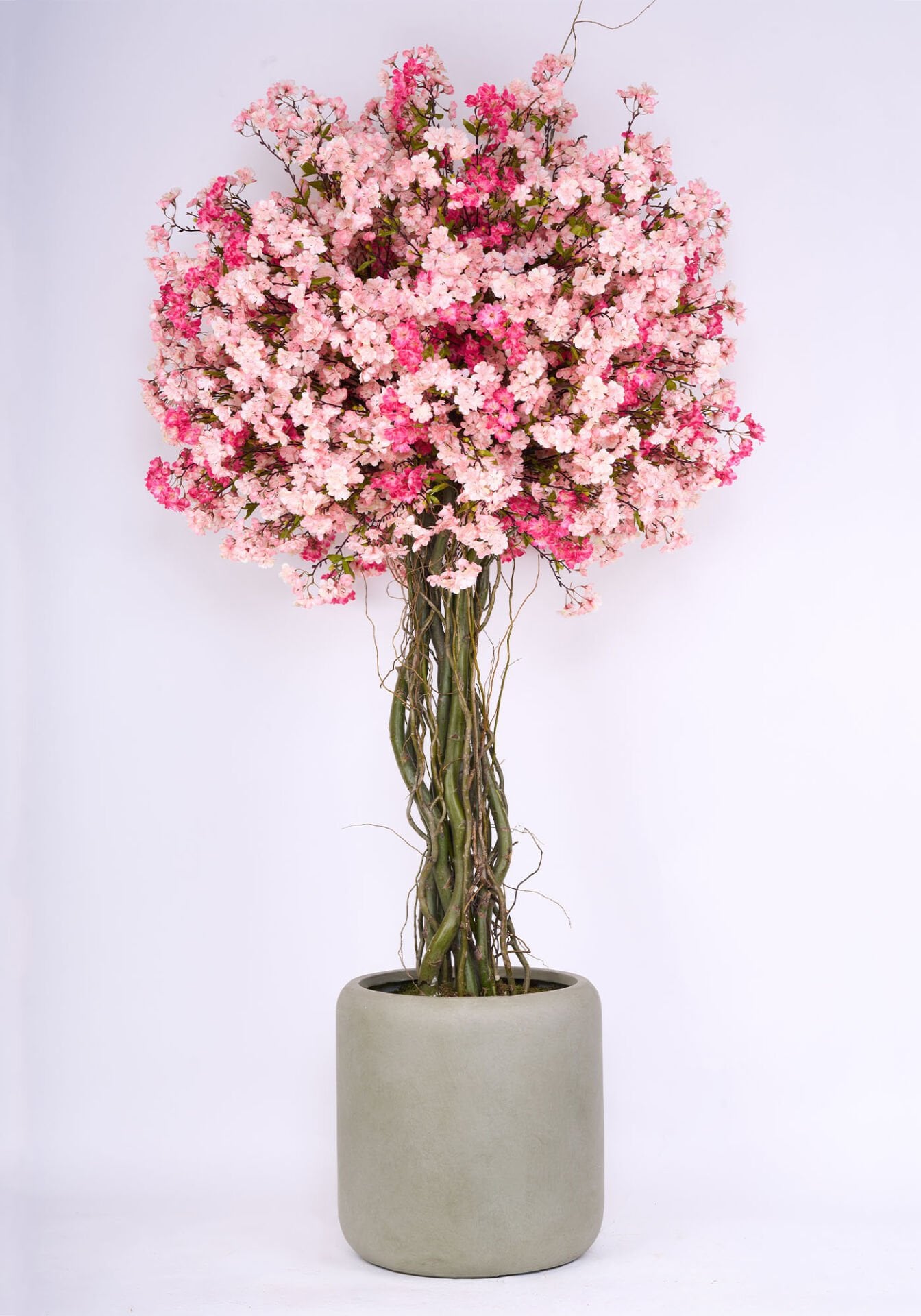 Doğal Ağaç Gövdeli Yapay Bahar Dalı Ağaç Saksılı 130 X 220 cm SB7480-031