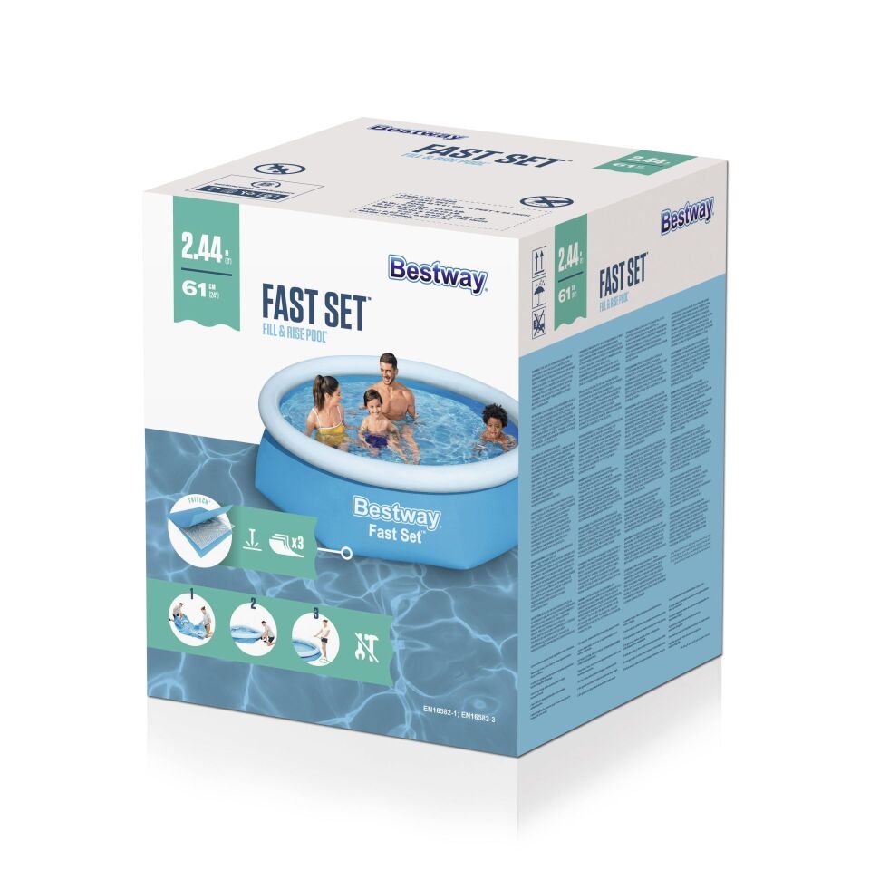Bestway® 57448 Fast Set™ Çember Şişme Havuz 2.44 m x 61 cm