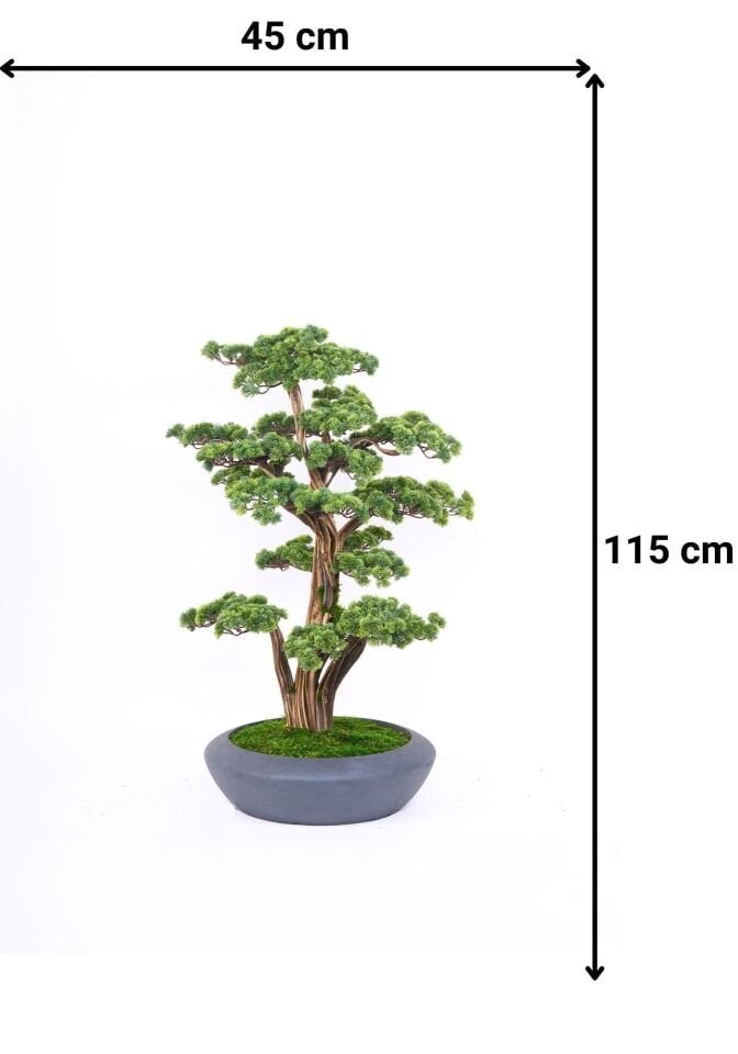 Doğal Gövdeli Yapay Bonsai Ağaç Saksılı 45 X 115 cm SA2238-054