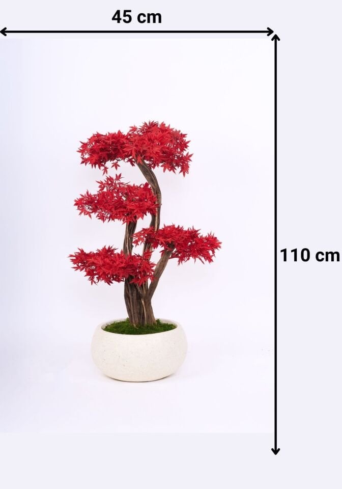 Doğal Gövdeli Yapay Bonsai Ağaç Saksılı 45 X 110 cm SA2239-010