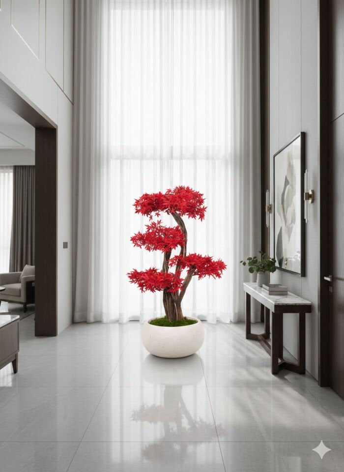 Doğal Gövdeli Yapay Bonsai Ağaç Saksılı 45 X 110 cm SA2239-010