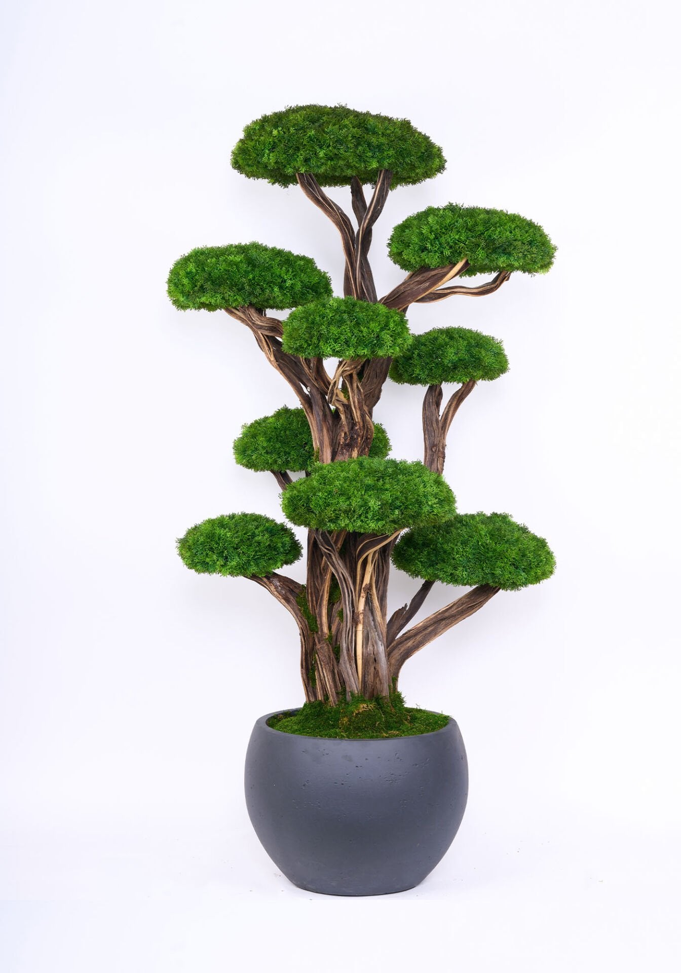 Doğal Gövdeli Yapay Bonsai Ağaç Saksılı 75 X 190 cm YSA-1053
