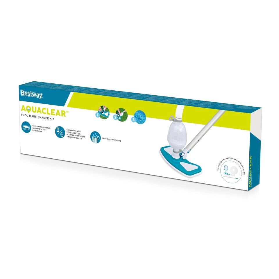 Bestway® 58234 AquaClean™ Havuz Bakım Seti - Vakum ve Süzgeç ile Birlikte