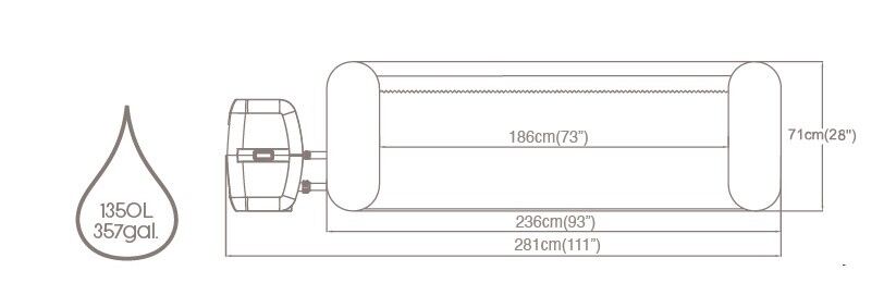 Lay-Z-Spa® 60135 Grenada Smart AirJet™ Şişme Spa Havuzu, 6-8 kişilik 236 X 71 cm