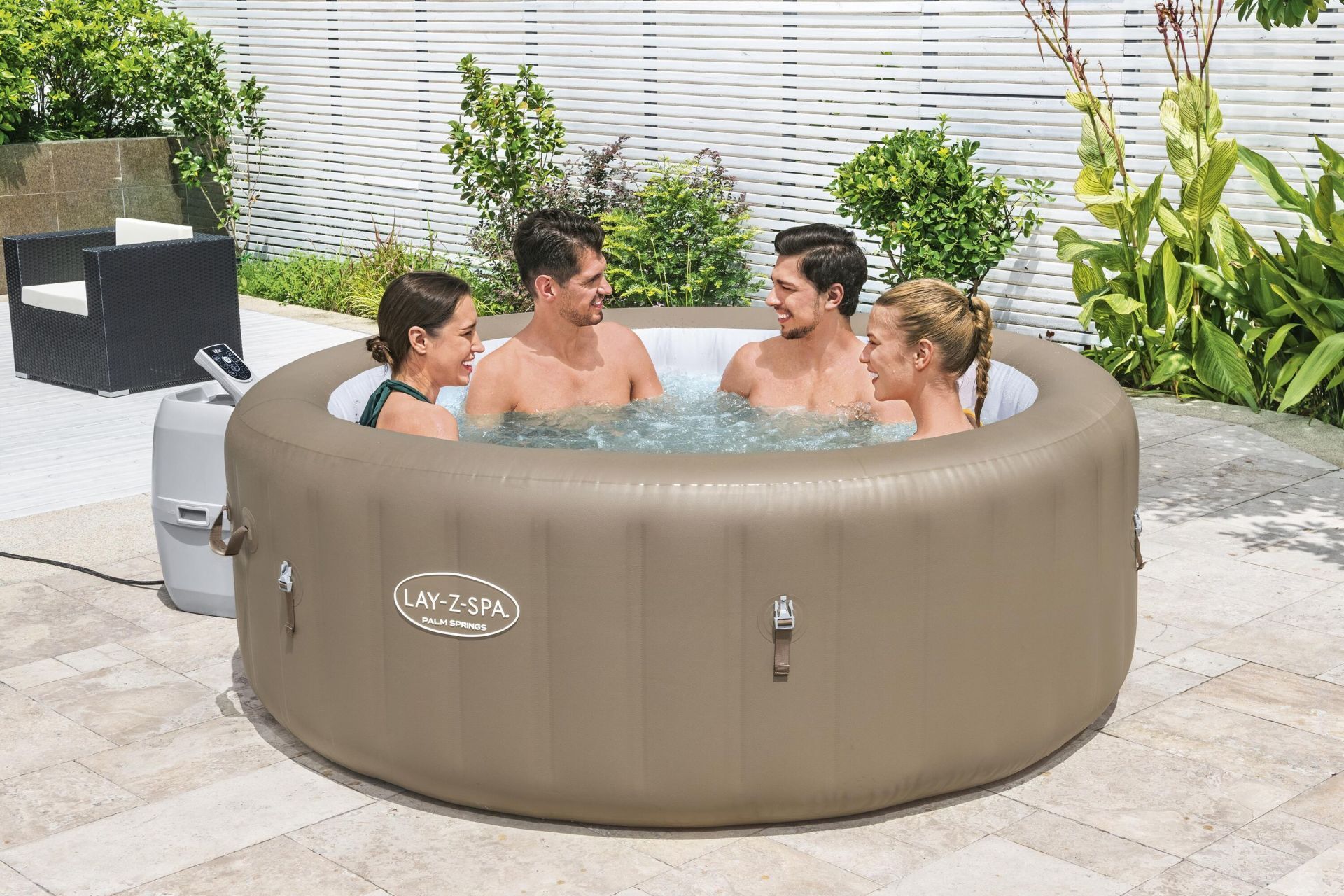 Lay-Z-Spa® 60017 Palm Springs AirJet™ Şişme Spa Havuzu, 4-6 kişilik
